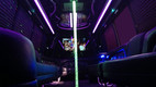 Party limos equipped with lights, leather, and more